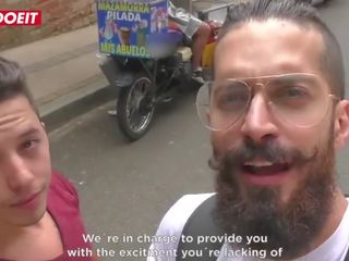 Letsdoeit - charming latin road vendor cheers up client with squirting amjagaz
