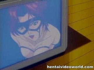 Groot boezem hentai film met lesbo plezier in zwembad