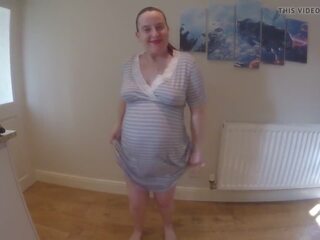 Pregnant Wife Does Striptease in Maternity Dress: porn 5c