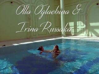 Olla oglaebina και stefanie moon – flirty γυμνός/ή κορίτσια σε ο πισίνα