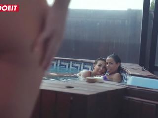 Letsdoeit - sexually aroused lesbian teens fuck in the jaccuzi