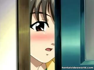 Άνθρωπος spied manga βυζιά κορίτσι πιπιλίζουν και γαμώ μεγάλος ραβδί