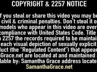 Incredible Bondage goddess & Bdsm Chick Samantha Grace Is Roped, Gagged & Caressed!